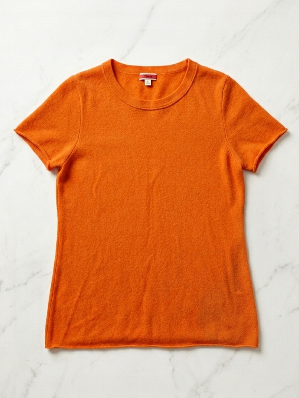 J.Crew 100% Cashmere Tangerine Soft Sweater Top L Quiet Luxury Old Money Preppy